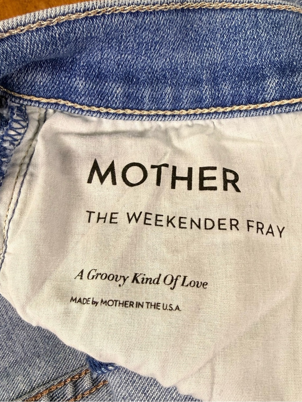 MOTHER The Weekender Fray Groovy Kind Of Love Flare Raw Hem Denim Size 34